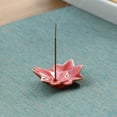 thumbnail image 4 of Incense Burner Delicate Lustrous Maple Shape Beautiful Ceramic Aromatherapy Censer Desktop Decor, 4 of 10