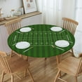thumbnail image 4 of Green Football Round Fitted Tablecloth with Elastic 40-44 Inch, 4 of 6