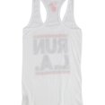 thumbnail image 2 of Local Celebrity Womens Run L.A. Racerback Tank Top, White, Medium, 2 of 2