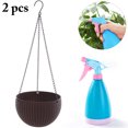 thumbnail image 1 of 2PCS Hanging Planter Plastic Hanging Basket Hanging Flower Pot with Spray Bottle, 1 of 7