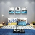 thumbnail image 6 of 3 Piece Framed Canvas Wall Art For Bedroom Wall Decoration For Living Room Office Wall Decor Black And White Beach Wall Painting Blue Sea Wave Pictures Artwork For Ready To Hang Modern Home Decor, 6 of 6