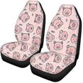 thumbnail image 1 of 2pcs Universal Car Seat Cover With Ins Style Pattern,durable Car Seat Cover, Quick Installation Car Seat Protector For Most Automotive (pig), 1 of 5