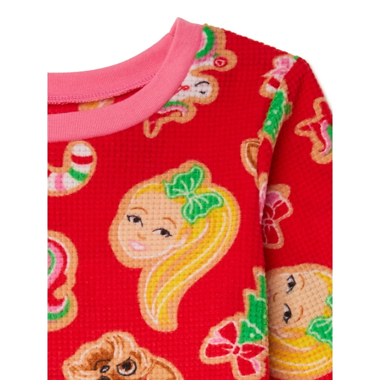 JoJo Siwa Girls Exclusive Long Sleeve Christmas Pajamas 2 Piece Set Sizes 4 12