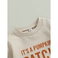 thumbnail image 5 of Wassery Baby Boys Girl Halloween Outfits Halloween Festival Costume Long Sleeve Letter Print Sweatshirt Jumpsuit Infant Fall Romper Onesie Bodysuits 0-24 Months, 5 of 7