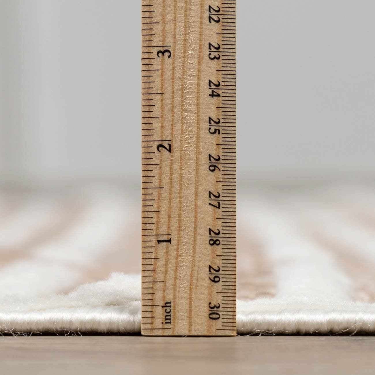 BoutiqueRugs Anah Geometric Indoor Outdoor Rug - Boho High Low Textured Area Rug - Performance Carpet for Porch, Patio, Living Room - High Traffic - Taupe, Beige - 6'7" x 9' (6x9)