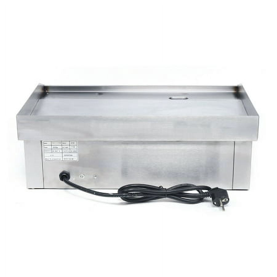 3000W Electric Countertop Bakeware Stainless Steel Electric Bakeware Portable Flat-Top Outdoor Cooking Barbecue Stove with Adjustable Temperature Control 21.3x15.7x8.66inch