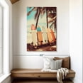 thumbnail image 2 of Elephant Stock Surfboards Retro Wall Art - Vertical Canvas Wall Art - Hallway Wall Decor - Hobbies And Lifestyle Canvas - Brown And Blue Decor - 32" x 48", 2 of 8