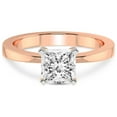 thumbnail image 3 of 5 Carat IGI Certified Princess Shape Lab Grown Diamond Engagement Ring | 14K Rose Gold |Jannel Tapering Diamond Ring | FG-VS1-VS2 Quality Friendly Diamonds, 3 of 4