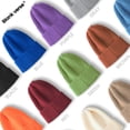 thumbnail image 3 of Womens Mens Hats Unisex Winter Striped Knitted Hat with Pom Pom Warm Ski Cap Sun Hats for Women Blue One Size Fashion Women Men, 3 of 3