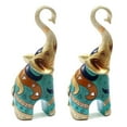 thumbnail image 6 of 2 PCS Feng Shui Pair of Resin Elephant Statue Lucky Figurine Gift Home Decor, 6 of 12