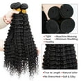 thumbnail image 2 of Deep Wave Human Hair Bundle Brazilian Virgin Hair 18 inch Deep Wave 1 Bundle 100% Unprocessed Natural Black Color Double Weft for Black Women, 2 of 5