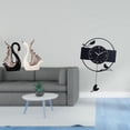thumbnail image 2 of estatua de cisne,Figuras de cisne,estatuas,decoración del hogar,fiesta de bodas,Reloj de pared,Reloj de pared con diseño de pájaro,reloj colgante de acrílico negro,Reloj de pared decorativo, 2 of 8