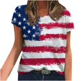 thumbnail image 1 of DPTALR T-shirt d'Été à Manches Courtes Col en V Imprimé Décontracté pour Femmes, 1 of 5
