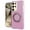 Pink, variant on For Samsung Galaxy s24 Ultra Magnetic Ring Circle Bling Chrome 3in1 Hybrid Case - Purple