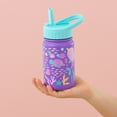 thumbnail image 3 of JoyJolt Kids Water Bottle with Straw Lid, 12oz Stainless Steel Reusable Tumbler for Toddlers, Girls, Boys, or Teen, Vacuum Insulated Water Bottle for School, Travel, and Outdoors, Leakproof, Purple, 3 of 8