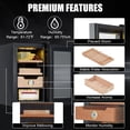thumbnail image 5 of EastVita Cigar Humidor Cabinet 150 Count, 3 in 1 25L Electric Humidor with Hygrometer, Humidifier, Cooling Fan & Spanish Cedar Lining, Lights Control System, Desktop Multi Large Drawers, 5 of 8