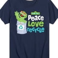 thumbnail image 3 of Sesame Street - Peace Love Recycle - Toddler and Youth Short Sleeve Graphic T-Shirt, 3 of 5