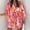 Pink, variant on Women's Casual Tennis Dress 1 Womens Floral Neck Knot Front A Line Short Dress Red S