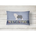 thumbnail image 2 of Old English Sheepdog Bobtail Canvas Fabric Decorative Pillow, 2 of 3
