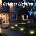 thumbnail image 5 of Rirool 12-Pack Solar Ground Lights, Waterproof Outdoor Garden LED Pathway Lights, Energy-Saving In-Ground Landscape Lighting for Yard, Lawn, Patio, Walkway - Warm White, 5 of 7