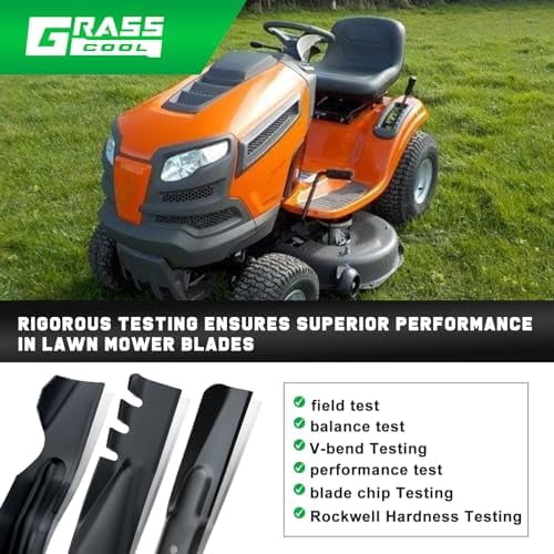 YTH22V46 46 inch Mower Blades for Hus qvarna Craftsman Poulan 405380 532405380 Z246 YTH20K46 YTH21K46 YTH22K46 YTA22V46 RZ4623 YT3000 46'' Deck Lawn Mower(High Lift)