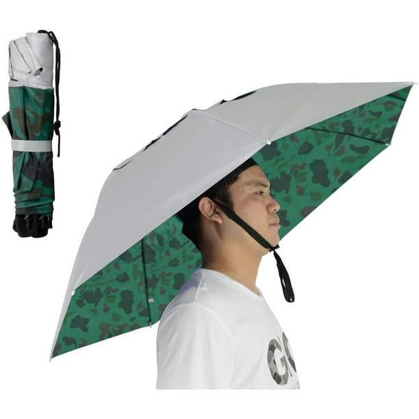 NEW-Vi Fishing Umbrella Hat Folding Sun Rain Cap Adjustable Multifunction  Outdoor Headwear 