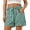 Striped*Green, variant on Axiiglly Womens Shorts Striped Print High Mid Rise Drawstring Elastic Waist Summer Beach Boho Shorts with Pockets, S-3XL