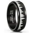 thumbnail image 1 of Men's Stainless Steel Forest Trees Spinner Fidget Ring Anxiety Band Outdoor 8MM, 1 of 4