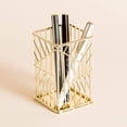 thumbnail image 3 of U Brands Metal Pencil Cup, Desktop Accessory, Vena Collection, Gold (3230U06-24), 3 of 3