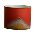 thumbnail image 4 of Mornei Ceramic Cup Espresso Cup Fashionable Chinese Classic Sake Mug Porcelian Handless red, 4 of 9