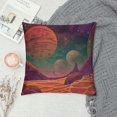 thumbnail image 2 of Fantasy Planet System Mars Saturn Sun Galaxy Throw Pillow Covers. (Style B), 2 of 5