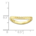 thumbnail image 4 of 925 Sterling Silver Stackable Expressions Polished Gold-plate Wave Ring Size: 6; for Adults and Teens; for Women and Men, 4 of 4