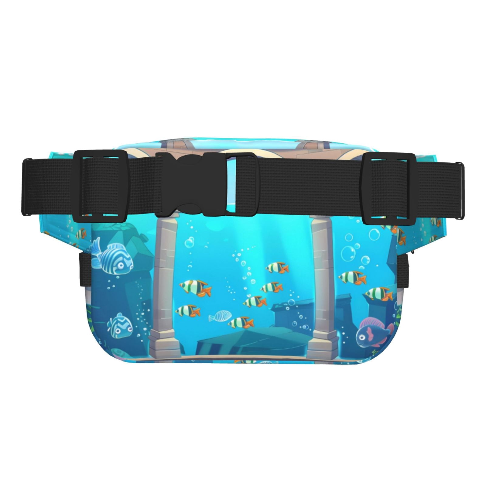 Kdxio Underwater Aquarium Arches Crossbody Double Layer Waist Bag Belt Bag for Unisex Fanny Pack Fashion Waist Packs for Hiking Running Shopping Traveling
