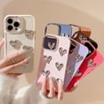 thumbnail image 4 of INS Cute Plating Lens Frame 3D Love Heart Candy Color Soft Case For iPhone 14 Pro Max 13 12 11 X XS XR 7 8 Plus Protective Cover, 4 of 5