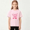 thumbnail image 2 of Cutie Pi Math Girls Graphic Tee, Funny Leopard School Day 100% Cotton Kids Short Sleeve T-Shirt, 2 of 5