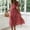 *Red, variant on ClodeEU Women's Square Neck Short Sleeve Floral Print Midi Dress,Casual Trendy Tiered Sundress Black,Women's Plus L