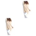 thumbnail image 4 of sweethay Suéter con cuello en V Poliéster Amigable con la piel Transpirable Moda Portátil Ligero Invierno Tops Blusa suelta para niñas Type14 NO14, 4 of 6