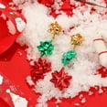 thumbnail image 4 of Yoyauz Christmas Earrings for Women, Cute Green Christmas Gift Bow Dangle Earring, Holiday Crazy Party Drop Stud Earrings, 4 of 5