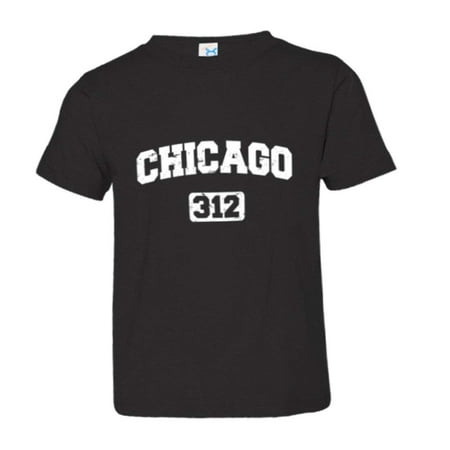 

PleaseMeTees™ Toddler Chicago 312 Area Code Distressed HQ Tee