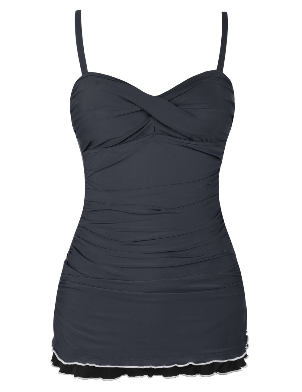 Hilor Women's One Piece Swimsuits Tummy Control Swimwear Ruffle