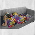 thumbnail image 6 of Abstract Soft Flannel Fleece Throw Blanket, Butterflies Beetles Flowers Bees Bugs Hearth Spring Hippie Season Image, Cozy Plush for Indoor and Outdoor Use, 70" x 90", Multicolor, by Ambesonne, 6 of 6