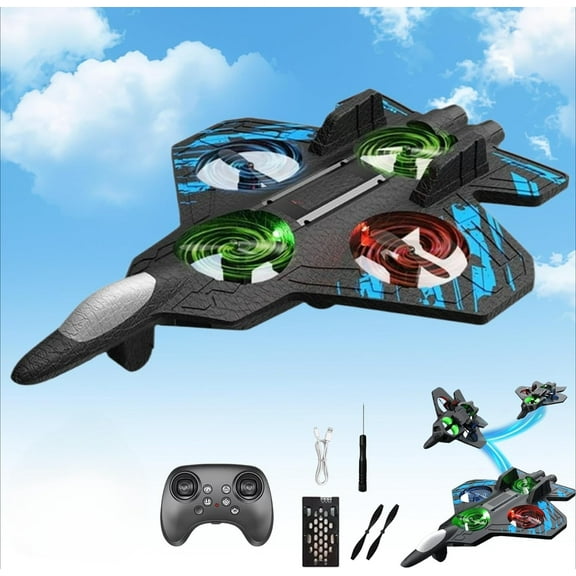 Foam Remote Control Airplanes, Remote Control Airplane with 360° Flips & LED Lights, 2.4ghz Rc Stunt Fighter Jet, Unmatched Speed, Precision, Thrill