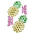 thumbnail image 1 of Tropical Pineapple Rhinestone Gem Art Stickers, 4-Piece, 1 of 1