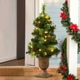 thumbnail image 4 of Resenkos 5-Ft Pre-Lit Artificial Christmas Tree with Red Berries Decor - Green, 4 of 4