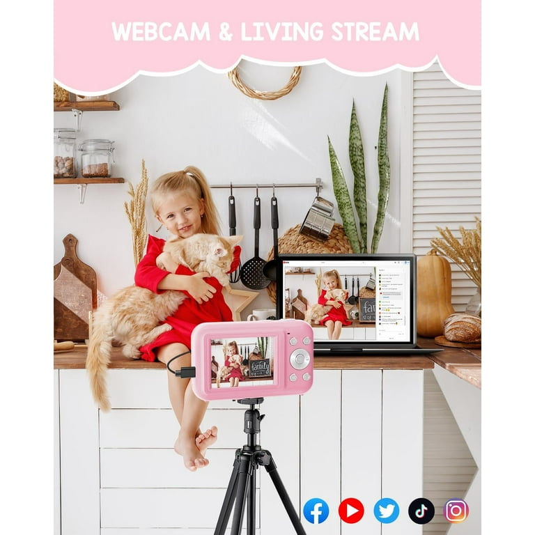 Cámara digital FHD 1080P cámara digital de punto y disparo para niños cámara  de vlogging de 44 MP con zoom de 16 x antivibración cámara compacta – Yaxa  Colombia