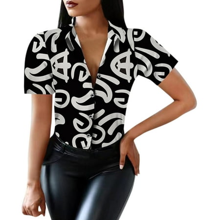 

JDEFEG Scrub T Shirts for Womens Short Sleeve Shirts V Neck Button Shirt Tops Snakeskin Shirt Women Long Sleeve Shirts for Women Polyester Spandex Black Xxl