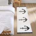 thumbnail image 3 of Yayeee Runner Rug for Bedroom 2'x6' Machine Washable Hallway Non Slip Mat, Anchor Pattern, 3 of 8