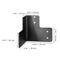 thumbnail image 4 of KFFKFF Workbench Corner Bracket Kit, 6.50 x 6.50 x 6.50 inch / 165 x 165 x 165 mm, 2204lbs/1000kg Load Capacity, Durable Steel Angle Brackets with Screws, Ideal for Desk, Workshop Table, or Platform, 4 of 9