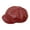 Wine red, variant on Winter Korean Version Student Cute And Versatile PU British Style Octagonal Hat Pumpkin Hat Korean Leather Beret Children