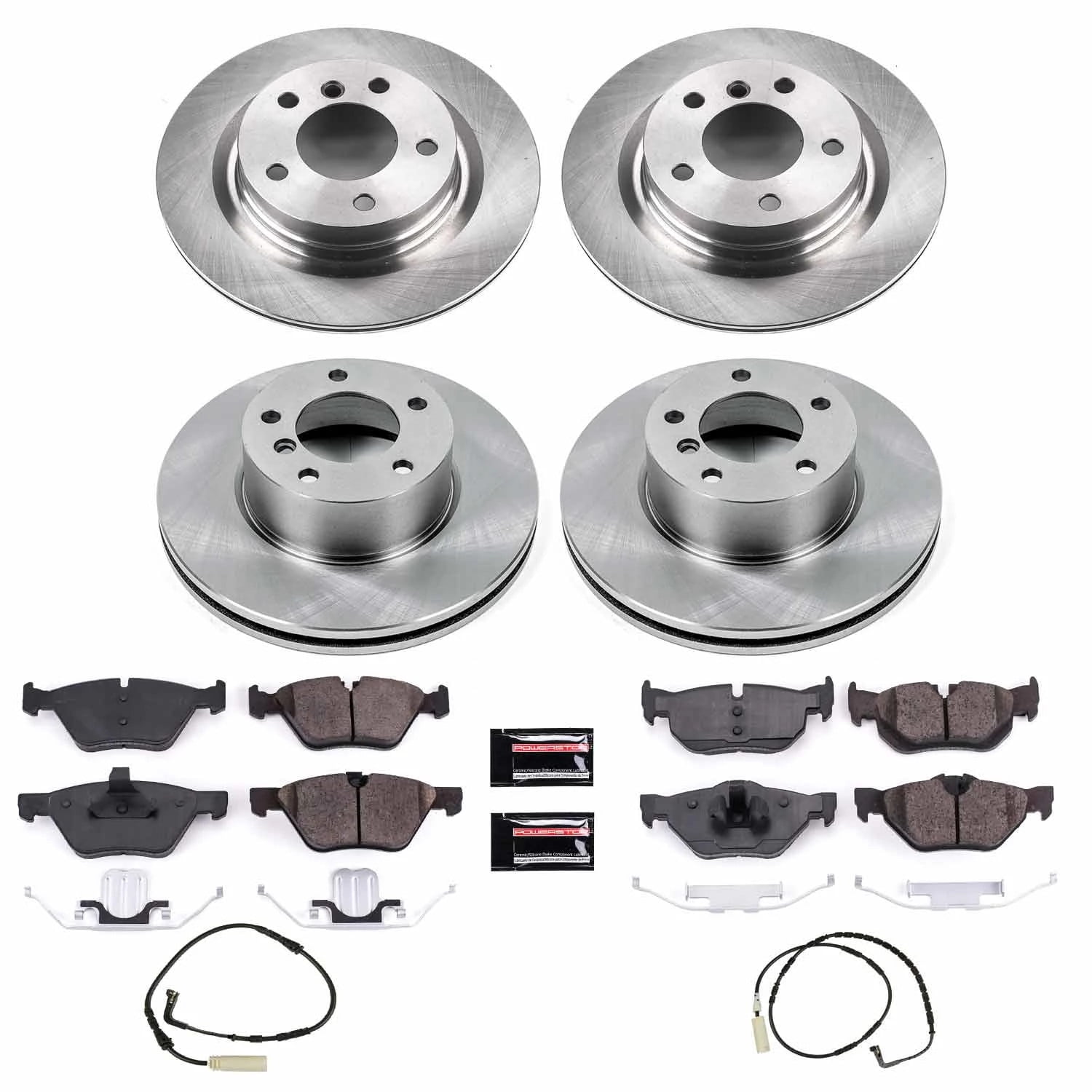 PowerStop Front and Rear Stock Replacement Brake Pad and Rotor Kit Fits: BMW Select Models KOE5766
